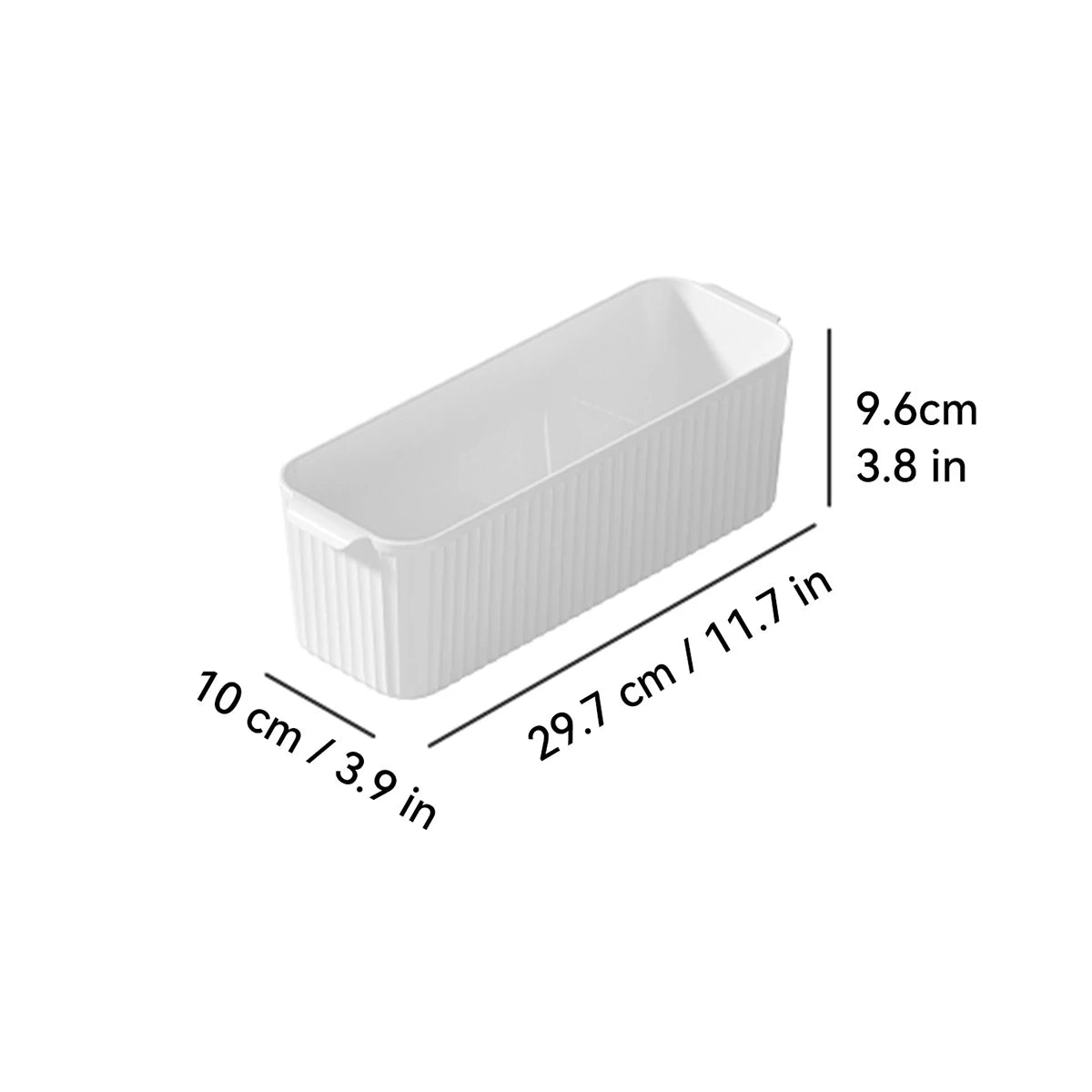 Plastic Storage Box with Handle – Rectangular Organizer Bin