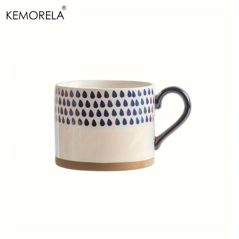 15.2 oz Nordic Ceramic Coffee Mug with Handle – Retro Style