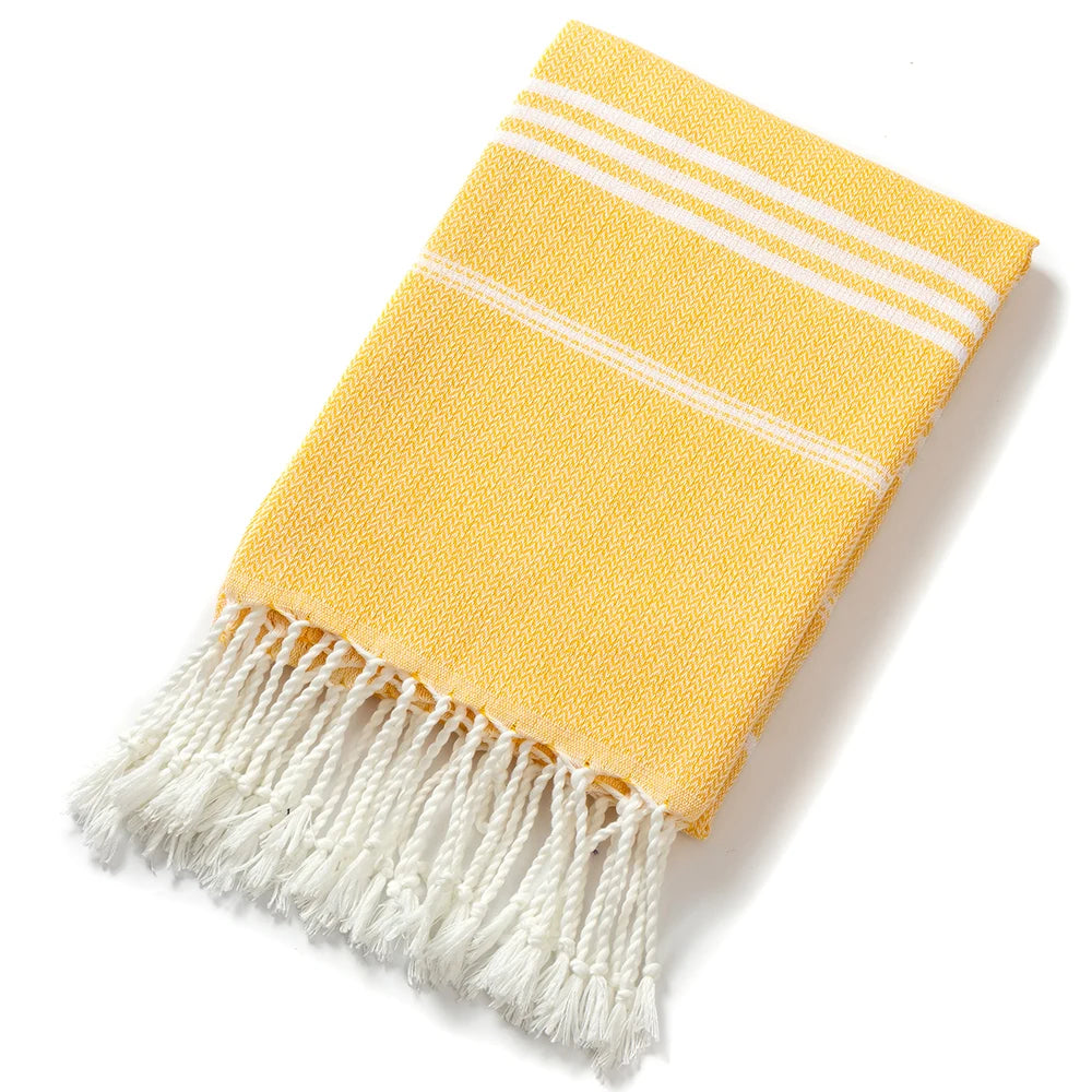 Striped Christmas Beach Towel – Soft, Quick-Absorbent &amp; Machine Washable