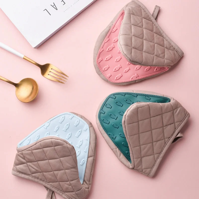 Silicone &amp; Cotton Heat-Resistant Oven Glove