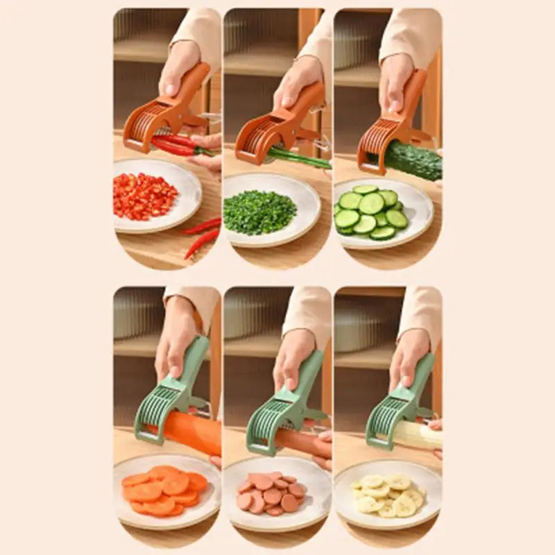 Manual Stainless Steel Salad Cutter – Compact &amp; Versatile Chopper