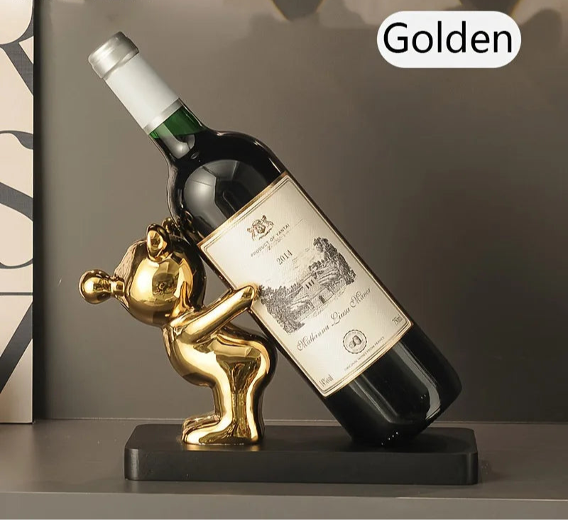 Creative Wine Rack – Ceramic Cartoon Design