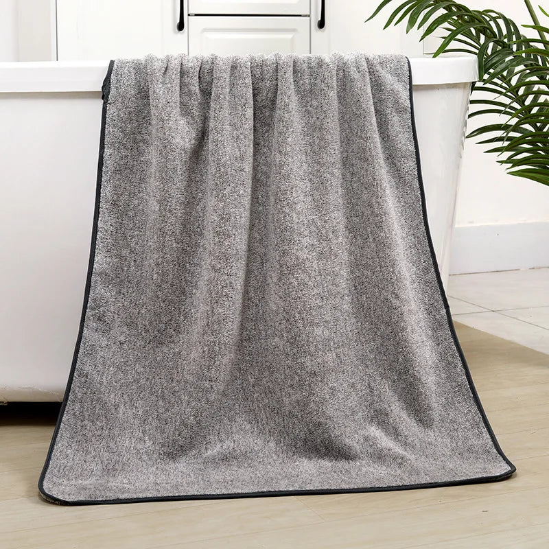 Quick-Dry Bamboo Fiber Bath Towel – Antibacterial &amp; Absorbent