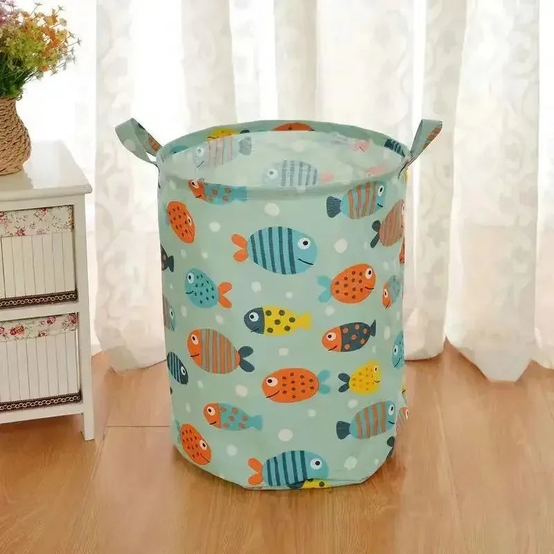 Collapsible Cotton Laundry Basket – Large &amp; Foldable