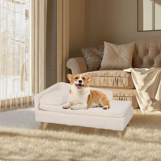 BINGOPAW L-Shaped Wooden Dog Sofa Bed