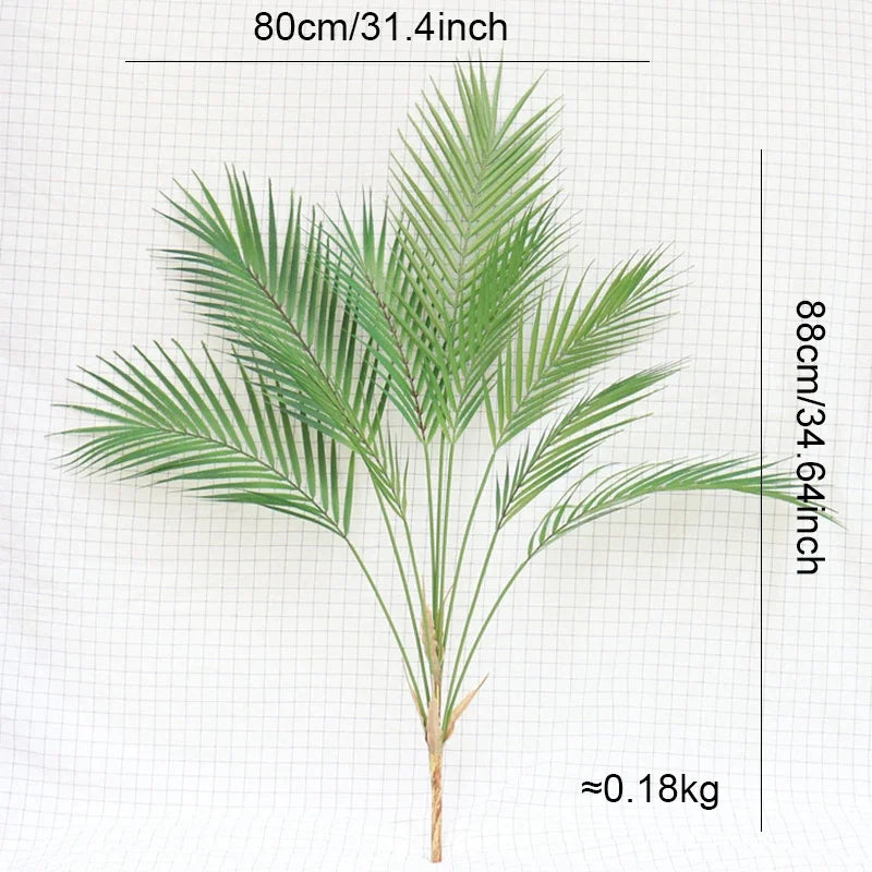 Artificial Tropical Green Leaf Branch – Realistic Faux Plant Décor