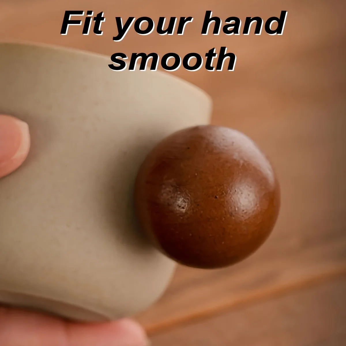 Ceramic Espresso Cup with Wooden Handle – Elegant and Minimalist Design