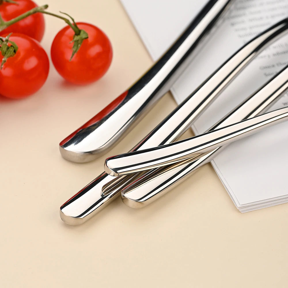Stainless Steel Dinnerware Set – Solid Pattern, Eco-Friendly