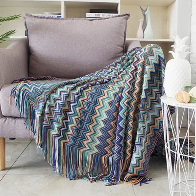 Boho Woven Aztec Throw Blanket