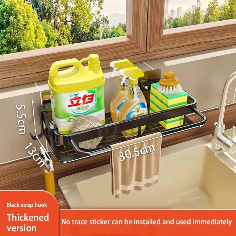 Wall-Mounted Space Aluminum Storage Rack – 11.8” Wide