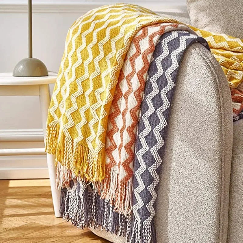 Cozy Knit Throw Blanket – Soft, Lightweight &amp; Travel-Friendly