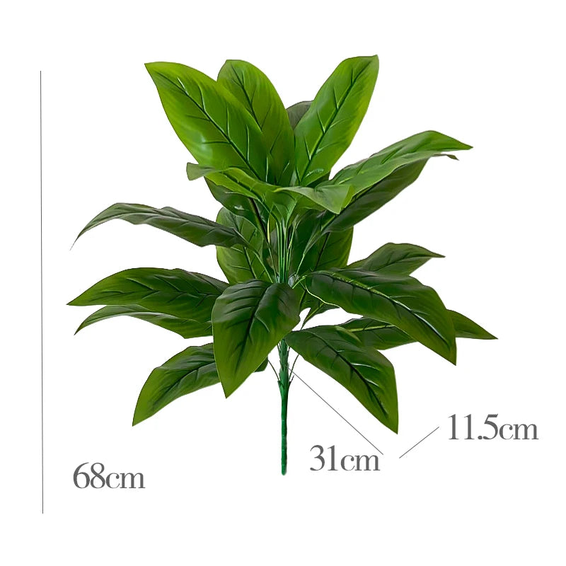 Large Artificial Tropical Plant Branch – 27”–33” Decorative Greenery Stem