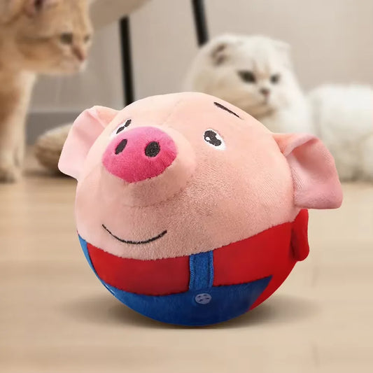 Interactive Bouncing &amp; Squeaking Dog Toy Ball