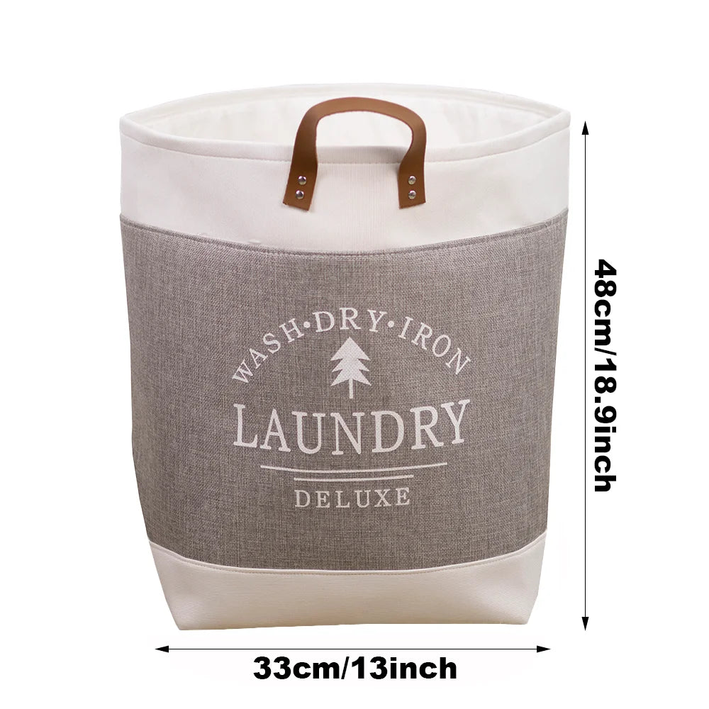 Collapsible Laundry Hamper with Aluminum Handle – Large Capacity Clothes Basket