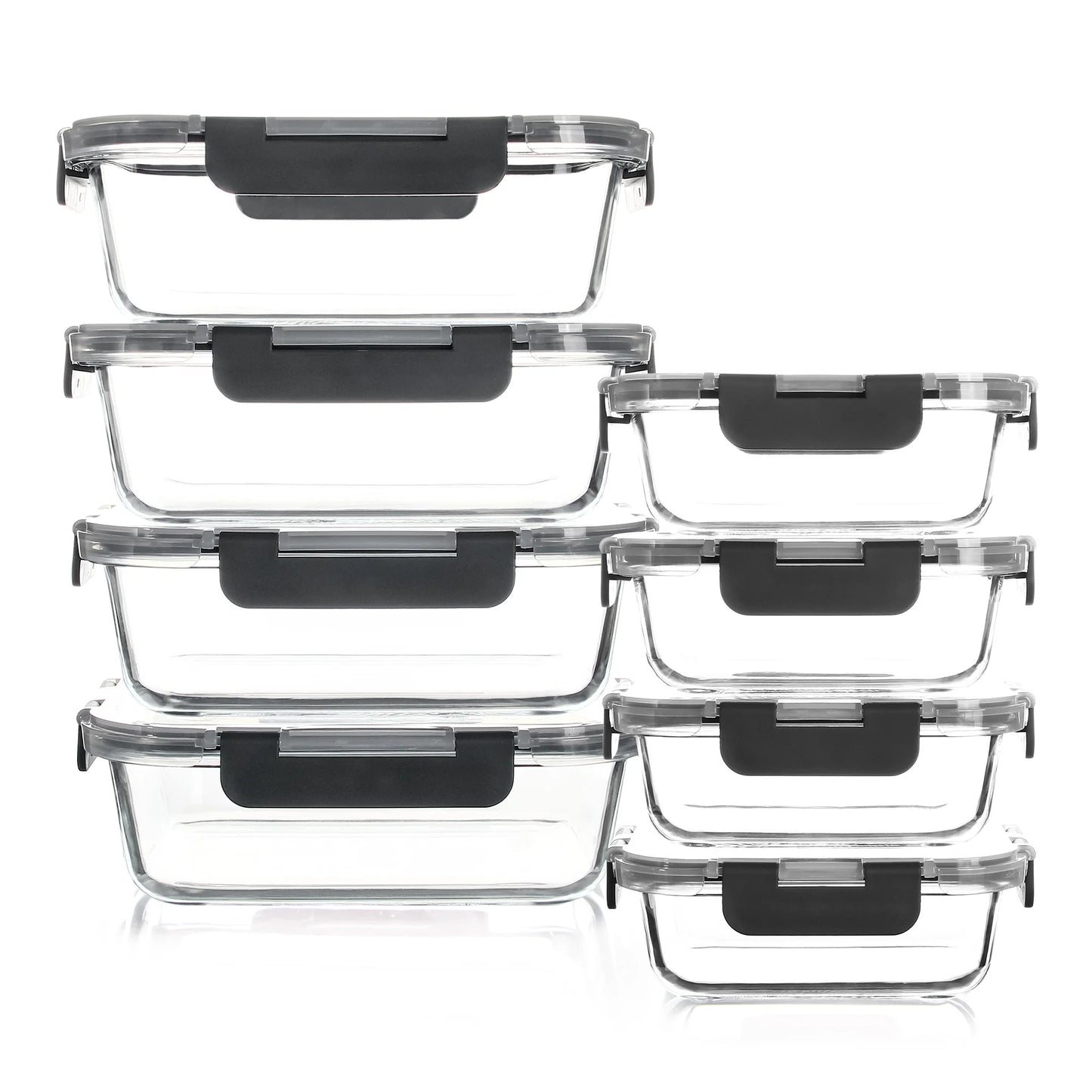 Glass Bowl Set – Solid Design, 6–10 Pieces