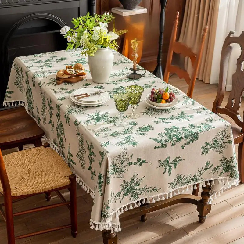 Thanksgiving-Inspired Pastoral Tablecloth – Oilproof &amp; Decorative