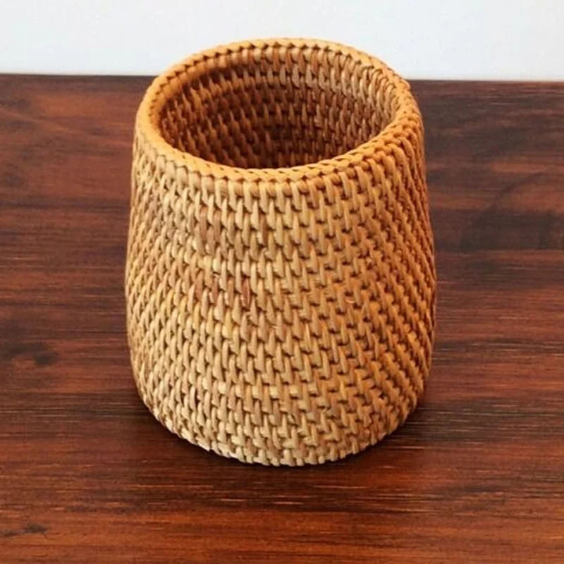 Rattan Storage Basket – Handwoven Autumn Vine Organizer