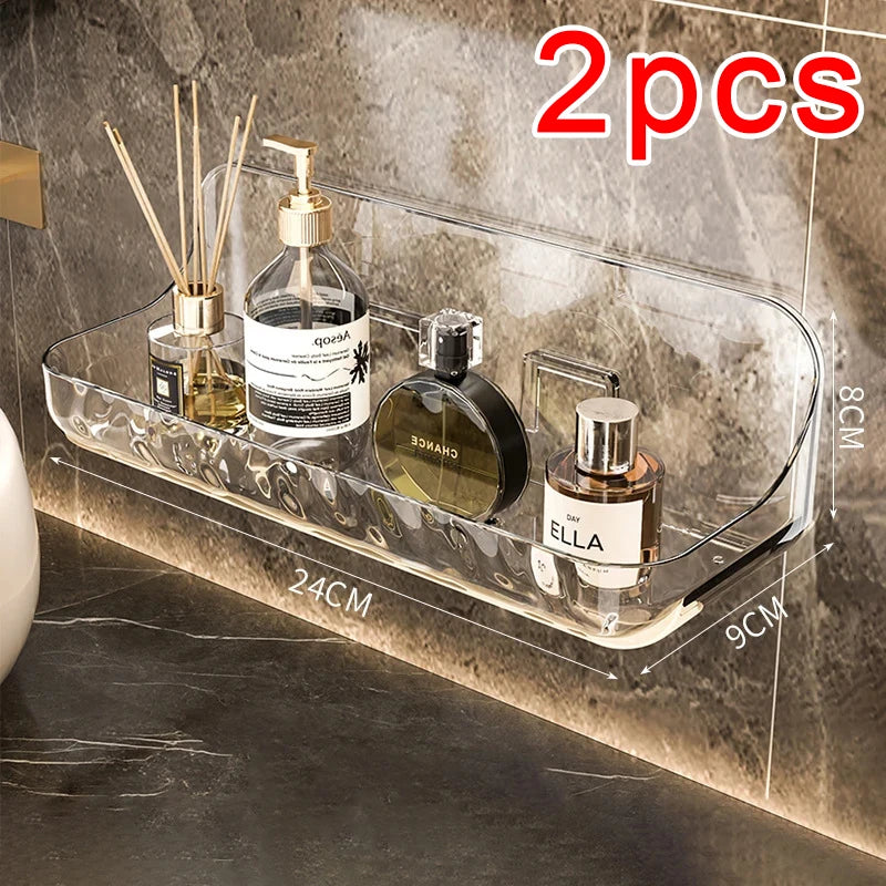 Wall-Mounted Bathroom Storage Tray – Punch-Free Installation
