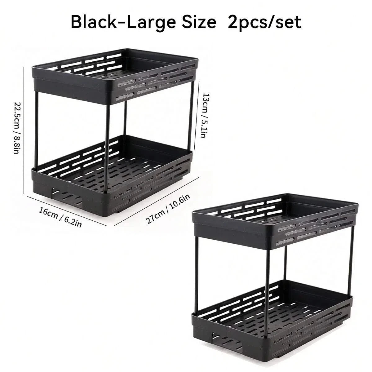 Tier Sliding Spice Rack – Multipurpose Kitchen Drawer Organizer