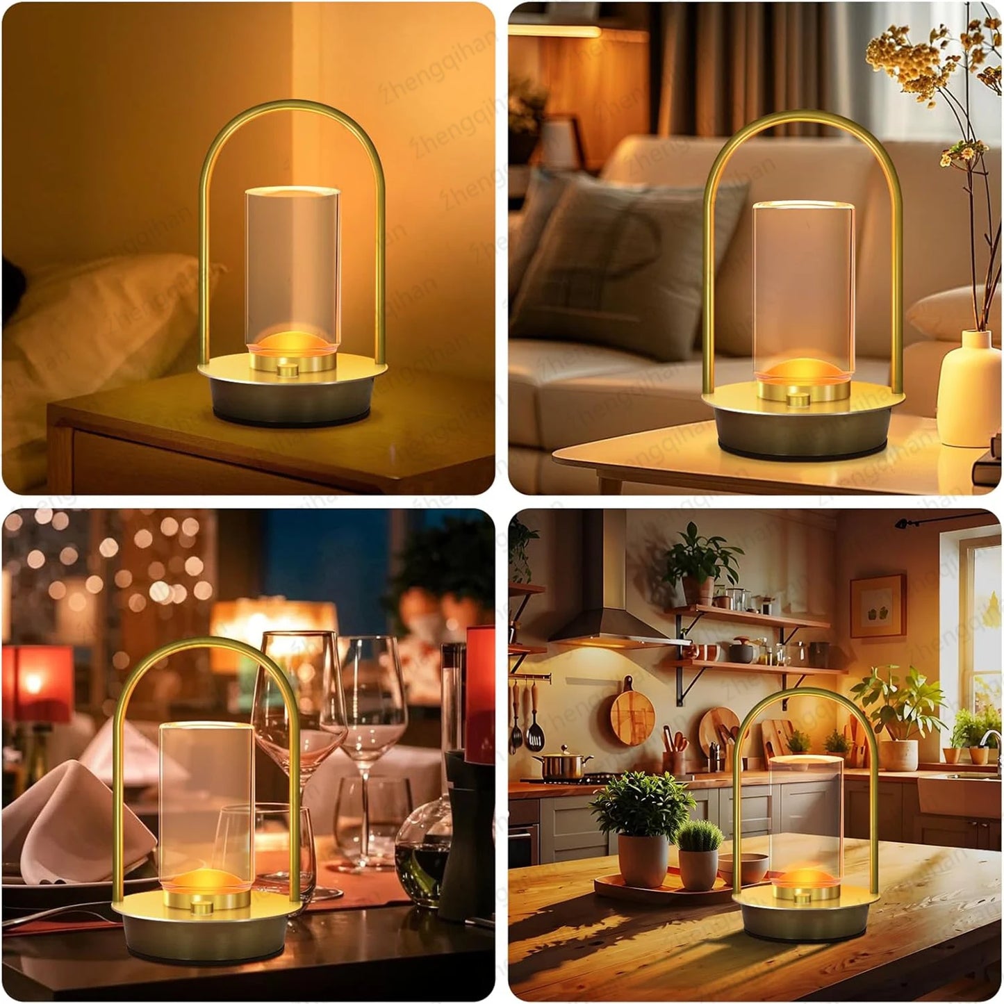 LED Touch Table Lamp – Rechargeable Wireless Night Light
