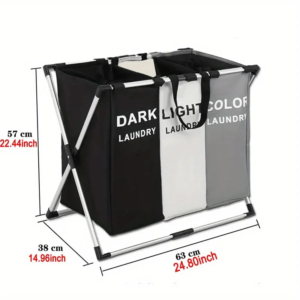 Foldable Laundry Hamper with Compartments