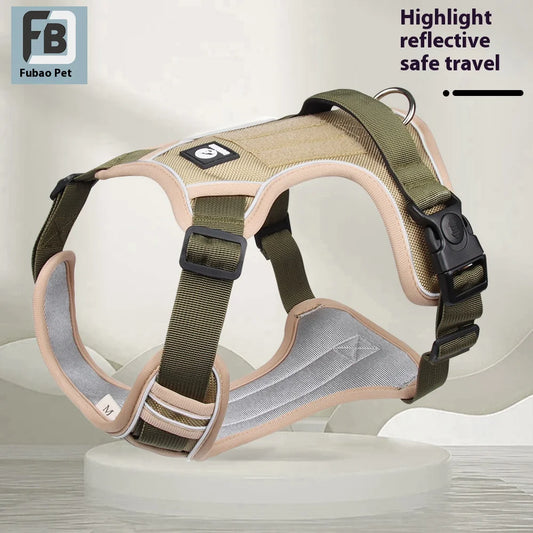 Anti-Pull Reflective Dog Harness – Adjustable, Chew-Proof, Durable for Large Dogs