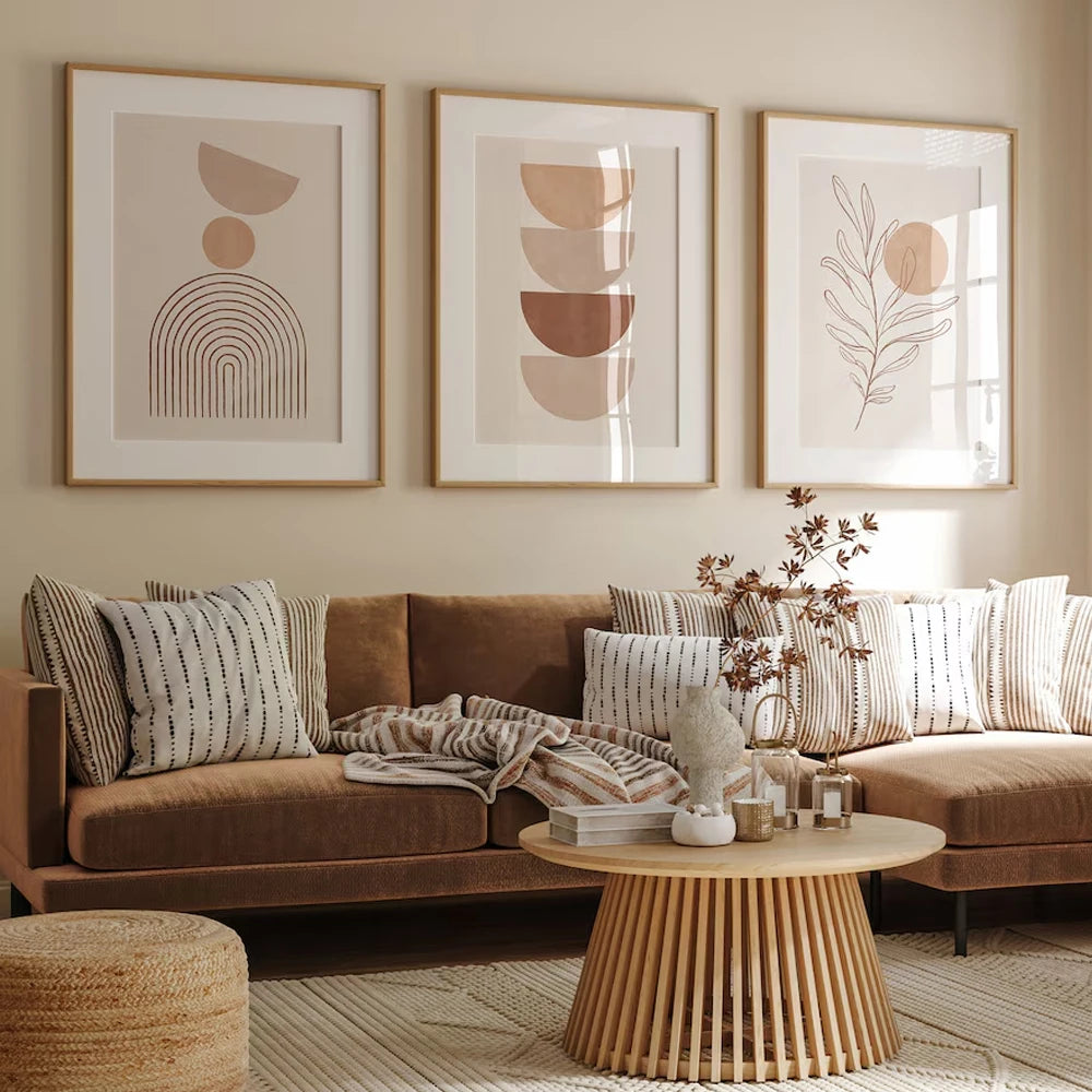 Bohemian Abstract Canvas Wall Art – 1PC/3PCS Unframed Modern Minimalist Poster Set