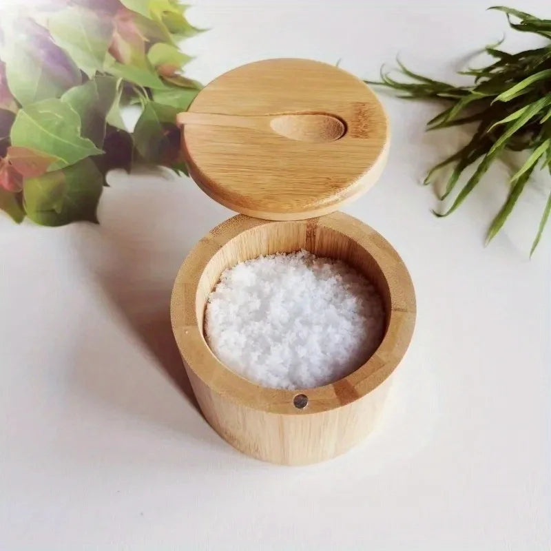 Magnetic Seasoning Box with Spoon – Compact &amp; Modern Spice Storage