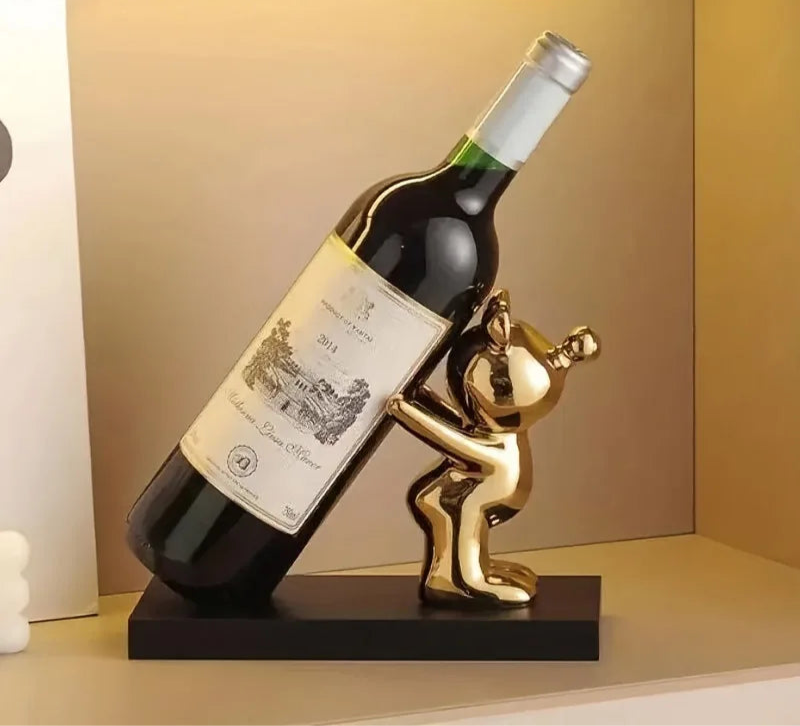 Creative Wine Rack – Ceramic Cartoon Design