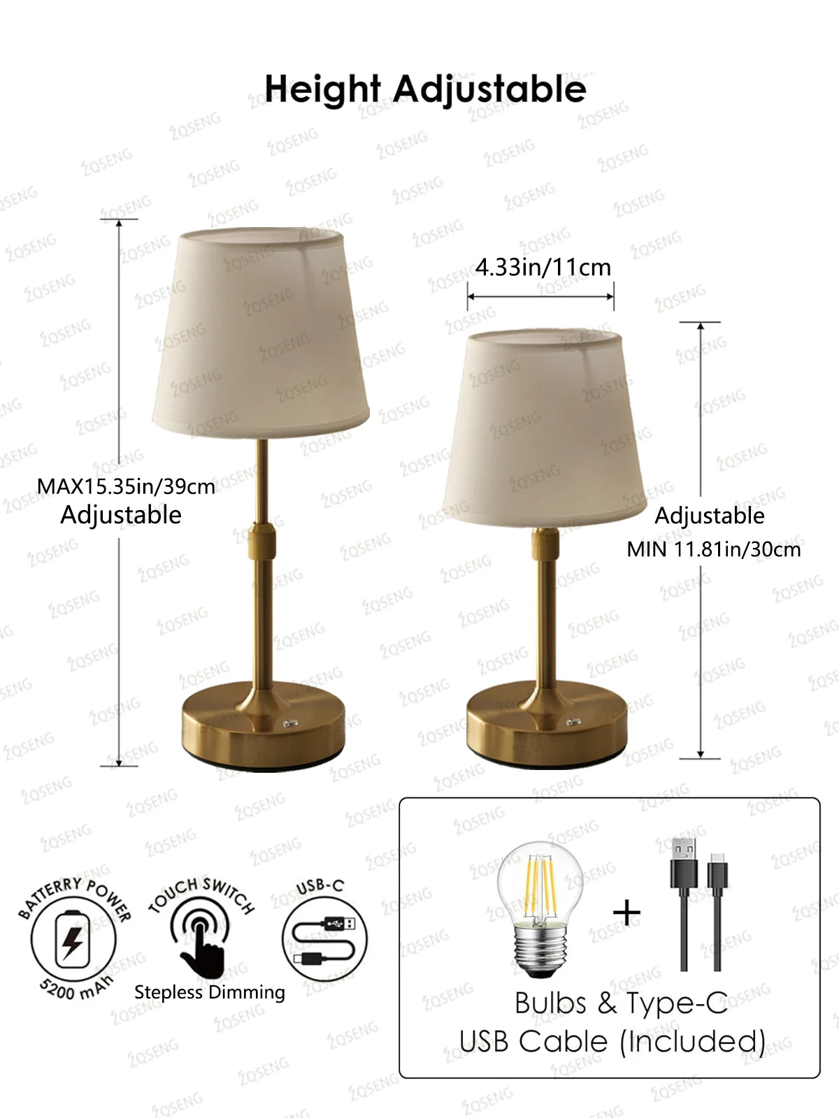 Adjustable Rechargeable LED Table Lamp