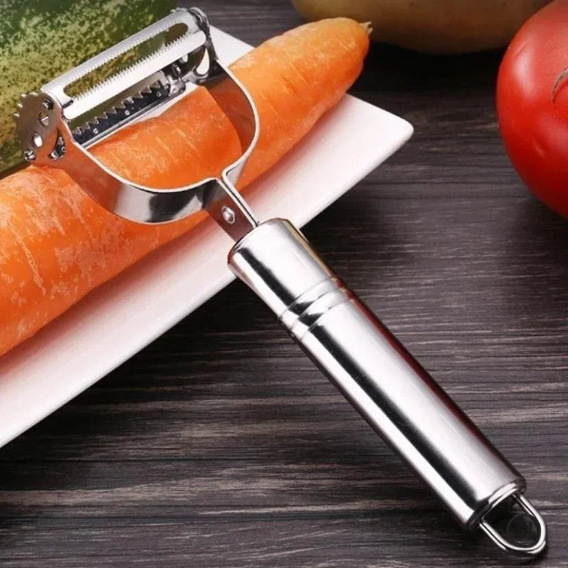 Premium Stainless Steel 2-in-1 Vegetable Peeler &amp; Julienne Slicer
