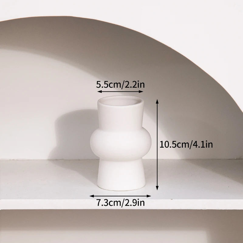 Minimalist Ceramic Vase – Frosted Nordic Style for Home Decor
