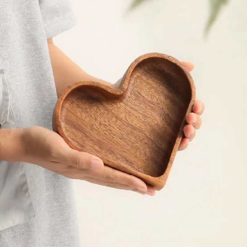 Walnut Wooden Fruit Box – Handcrafted Storage Tray for Snacks &amp; Food