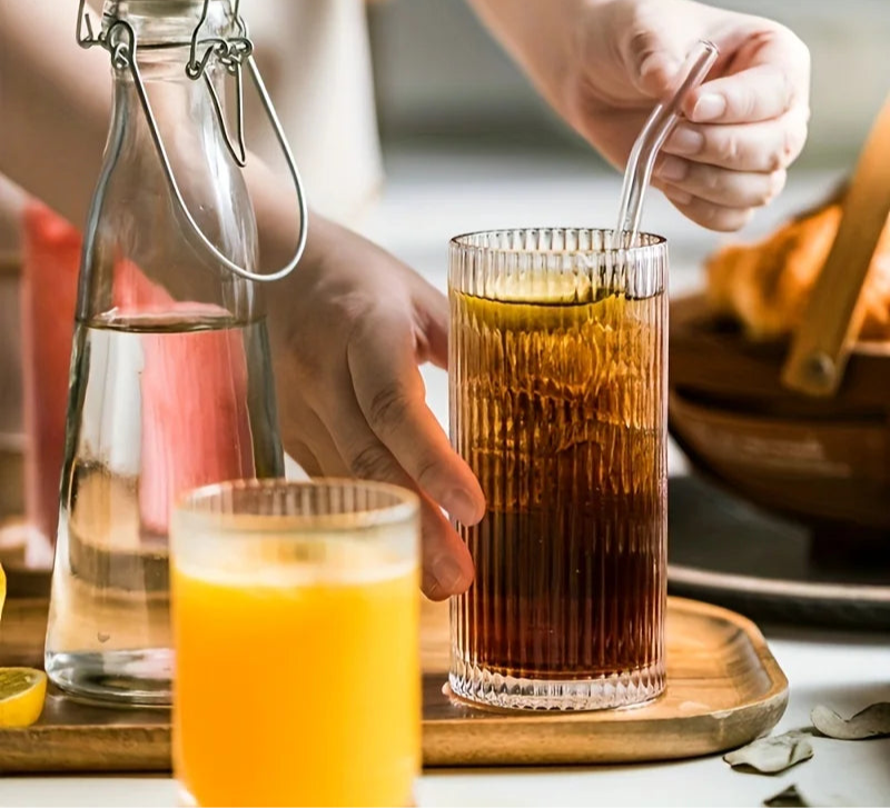 Round Clear Glass Cup – Minimalist Drinkware for Everyday Use