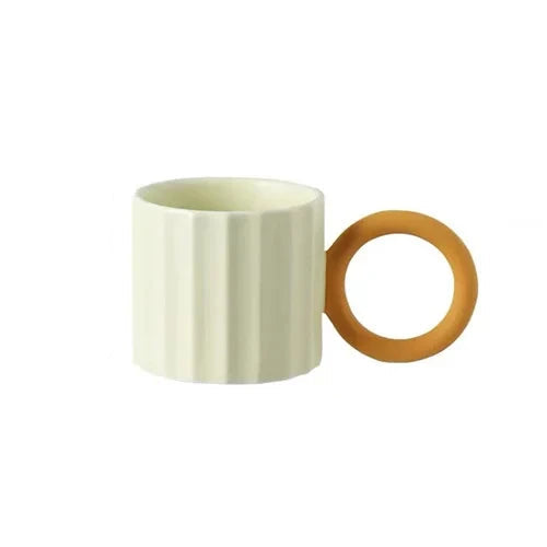Nordic Round Handle Ceramic Coffee Mug