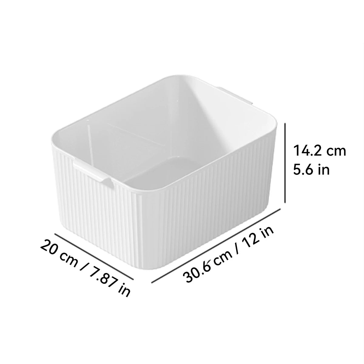 Plastic Storage Box with Handle – Rectangular Organizer Bin