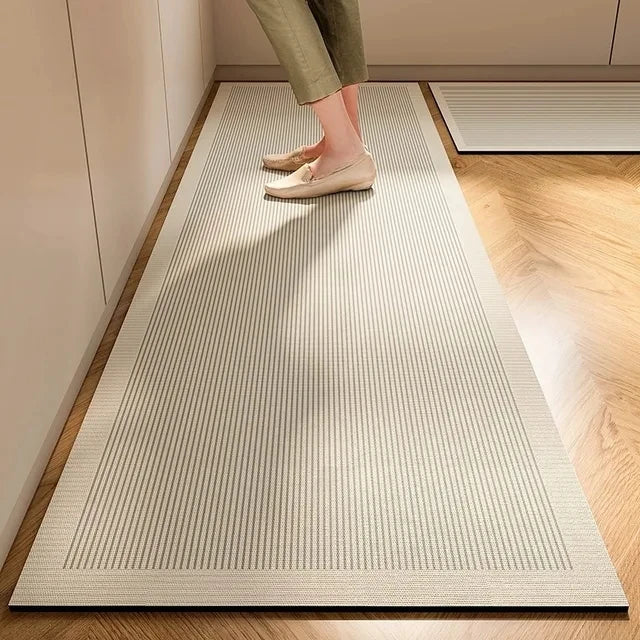 Modern Suede Printed Rug – Washable Floor Mat for Living Room, Kitchen, or Bathroom