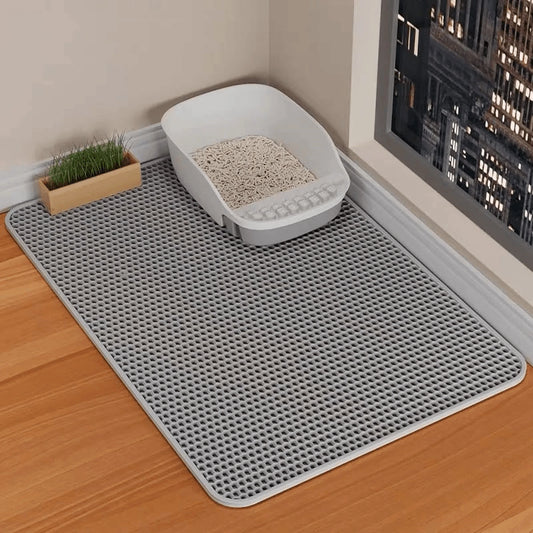 Double-Layer Waterproof Cat Litter Mat – Non-Slip, Washable EVA Material