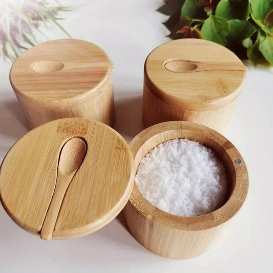 Magnetic Seasoning Box with Spoon – Compact &amp; Modern Spice Storage