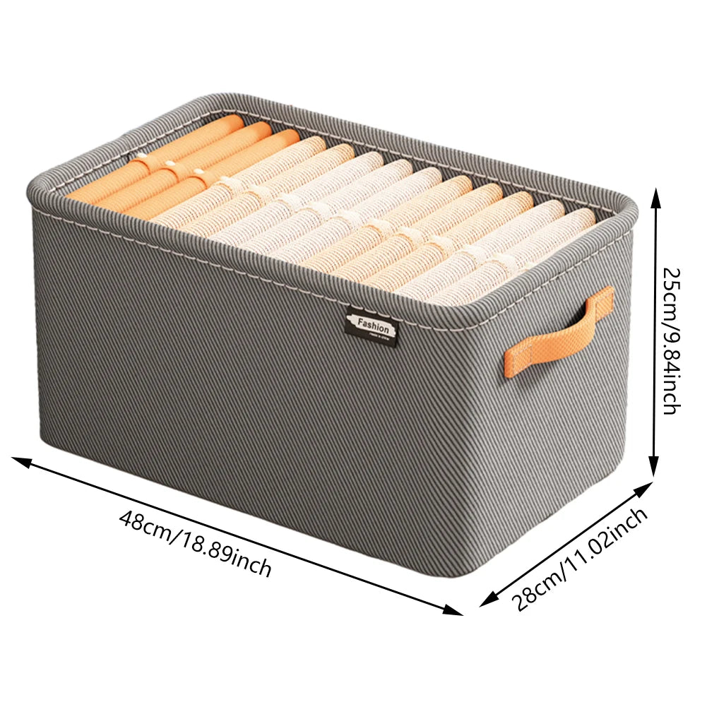 Foldable Clothes Storage Box with Steel Frame and Handles – Multiple Sizes