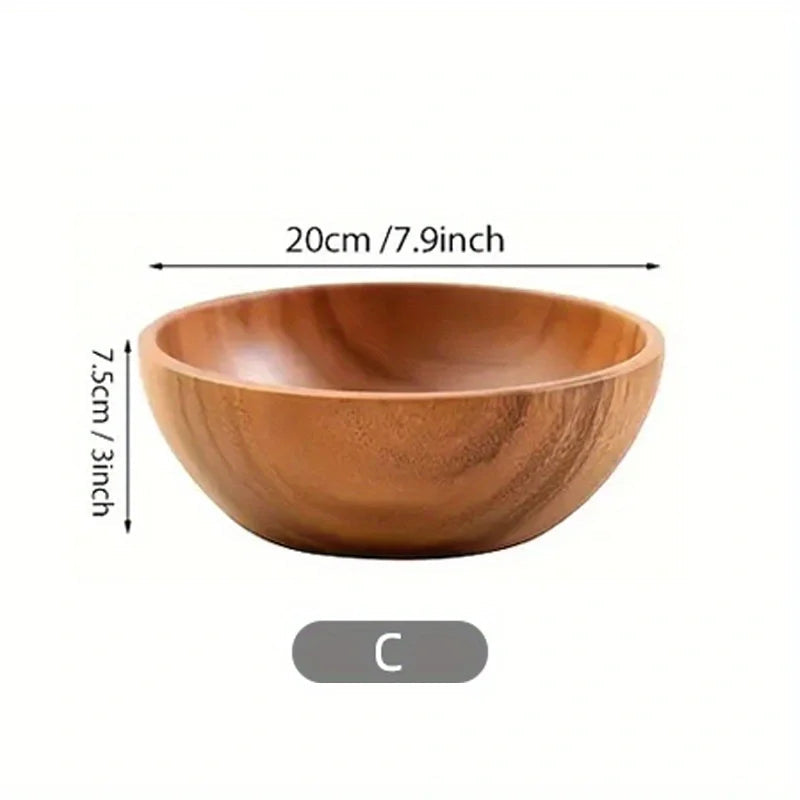 Acacia Wooden Bowl – Multi-Purpose &amp; Eco-Friendly