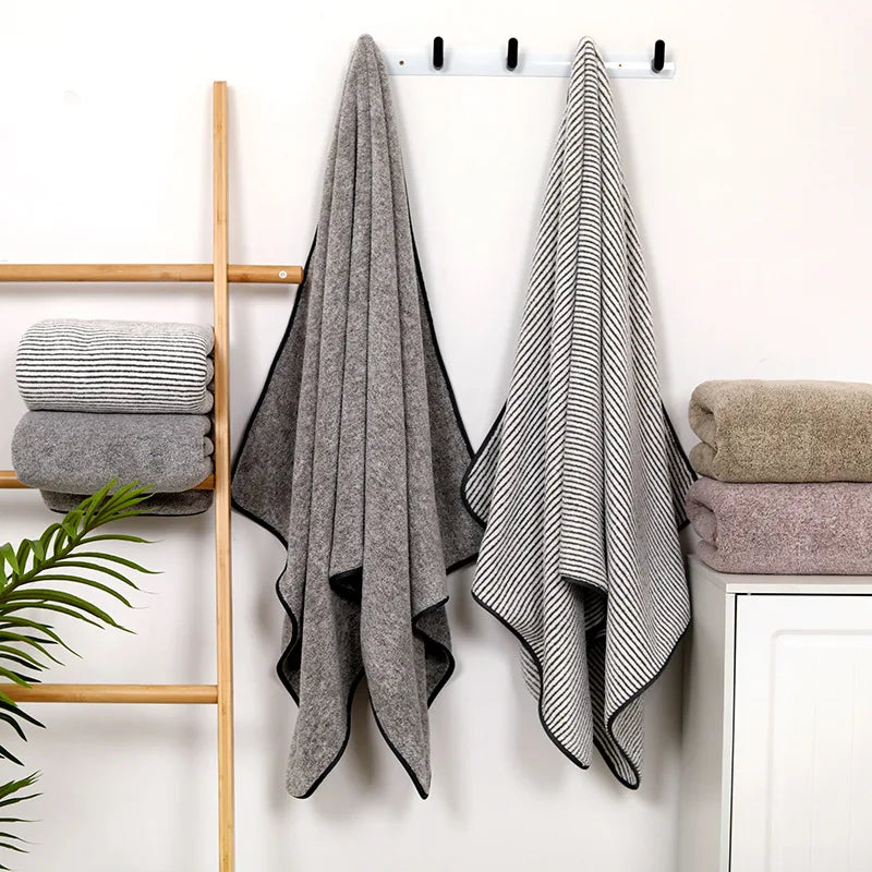 Quick-Dry Bamboo Fiber Bath Towel – Antibacterial &amp; Absorbent