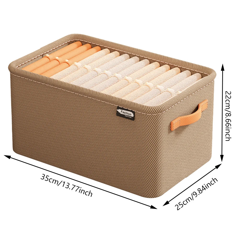 Foldable Clothes Storage Box with Steel Frame and Handles – Multiple Sizes