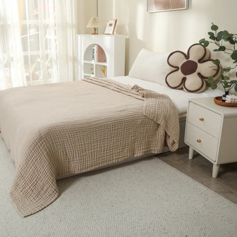 6-Layer Muslin Cotton Baby Blanket – Soft, Breathable &amp; Lightweight