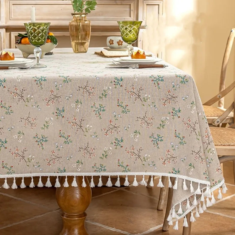 Thanksgiving-Inspired Pastoral Tablecloth – Oilproof &amp; Decorative