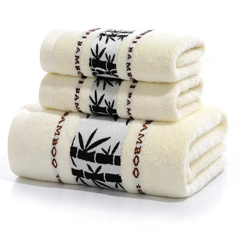 3-Piece Bamboo Towel Set – Soft, Absorbent, Quick-Dry