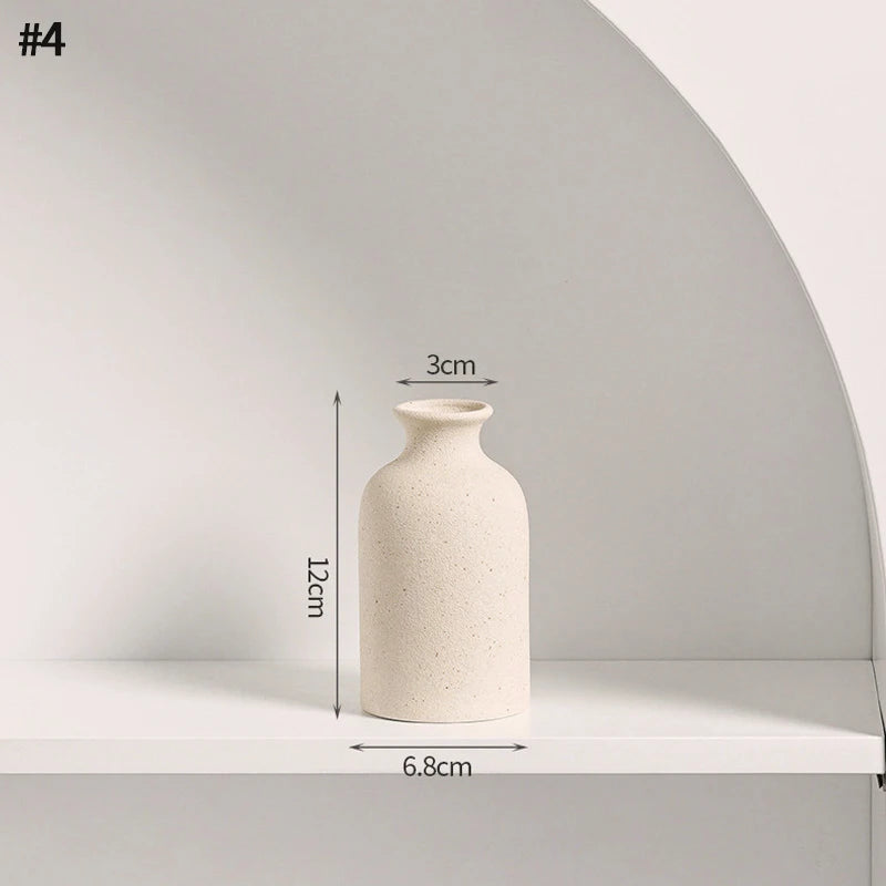 Minimalist Ceramic Vase – Frosted Nordic Style for Home Decor