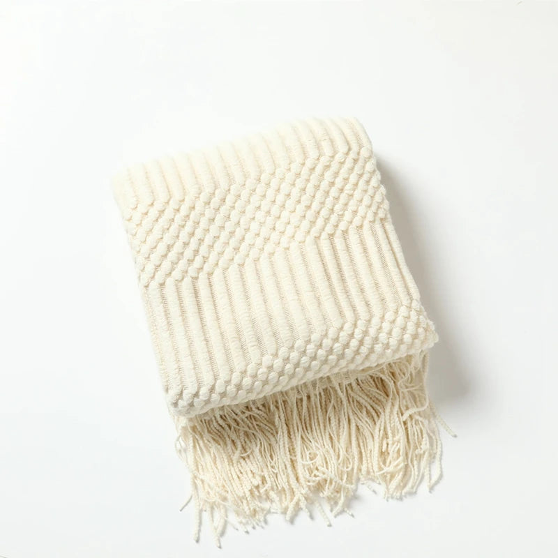 Cozy Knit Throw Blanket – Soft, Lightweight &amp; Travel-Friendly
