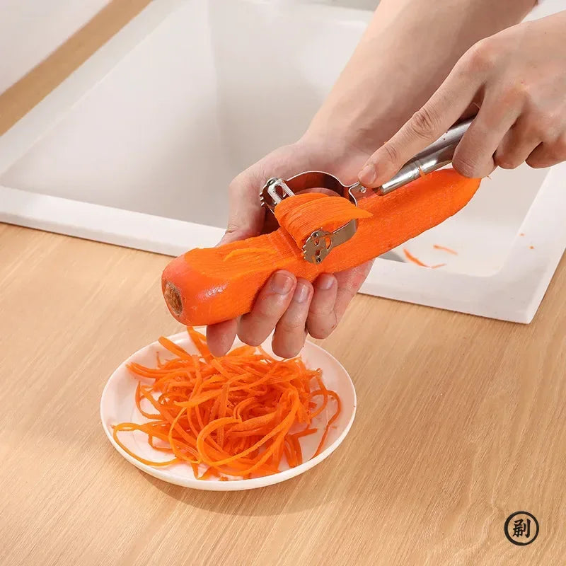 Premium Stainless Steel 2-in-1 Vegetable Peeler &amp; Julienne Slicer