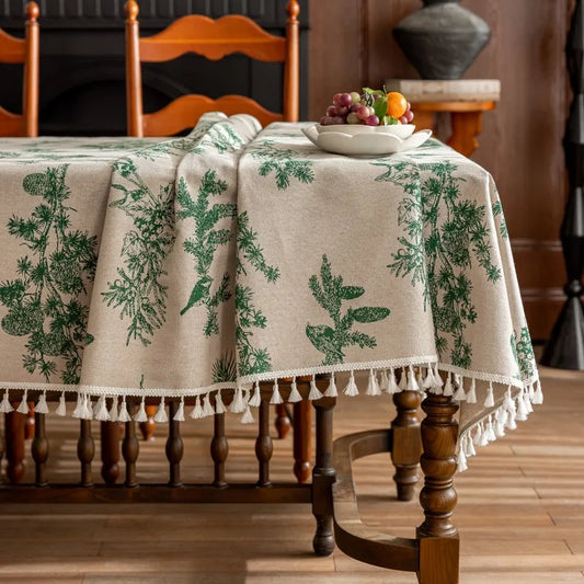 Thanksgiving-Inspired Pastoral Tablecloth – Oilproof &amp; Decorative
